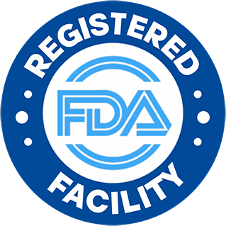 Produced in FDA-registered facilities